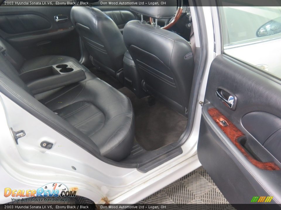 2003 Hyundai Sonata LX V6 Ebony Black / Black Photo #27