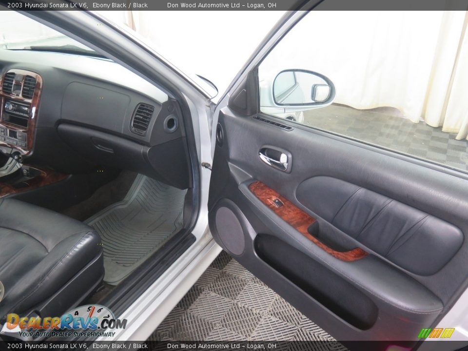 2003 Hyundai Sonata LX V6 Ebony Black / Black Photo #28
