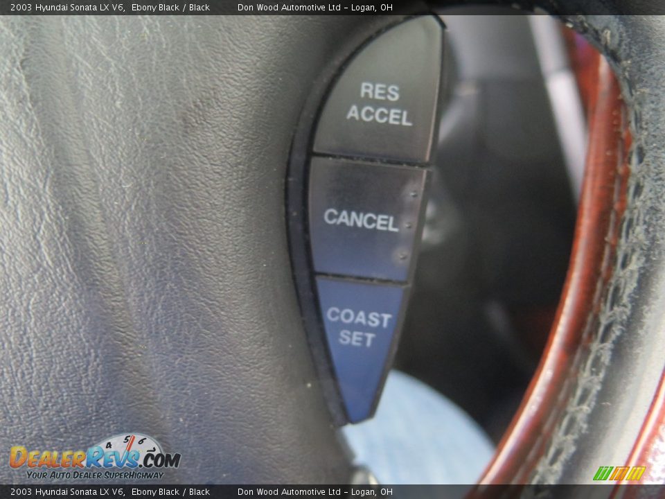 2003 Hyundai Sonata LX V6 Ebony Black / Black Photo #30