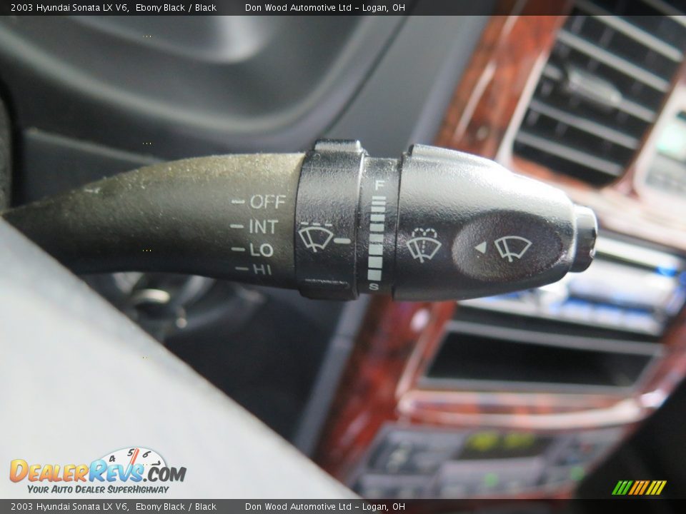 2003 Hyundai Sonata LX V6 Ebony Black / Black Photo #31