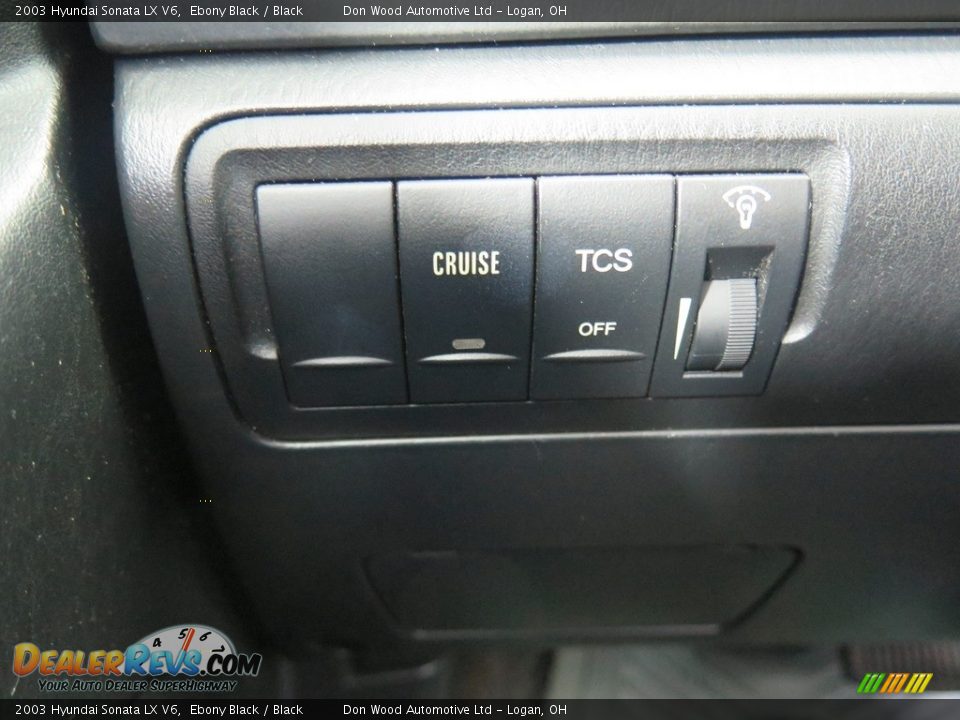 2003 Hyundai Sonata LX V6 Ebony Black / Black Photo #32