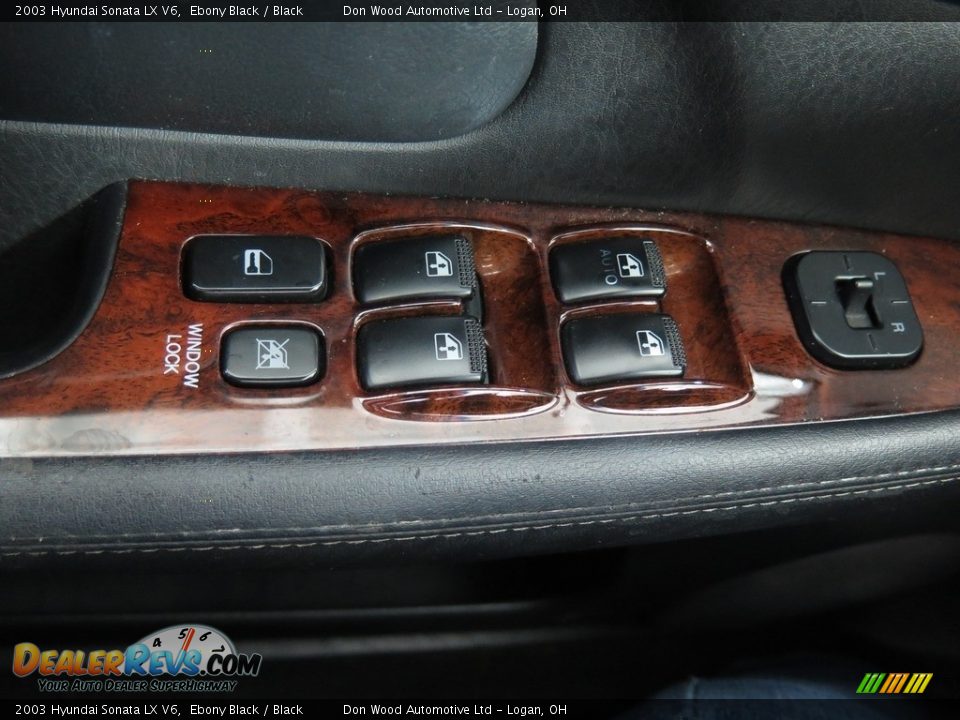 2003 Hyundai Sonata LX V6 Ebony Black / Black Photo #33