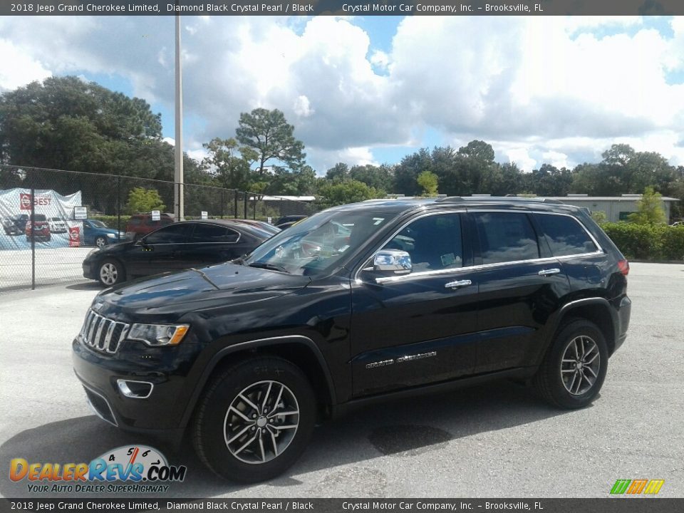 2018 Jeep Grand Cherokee Limited Diamond Black Crystal Pearl / Black Photo #1