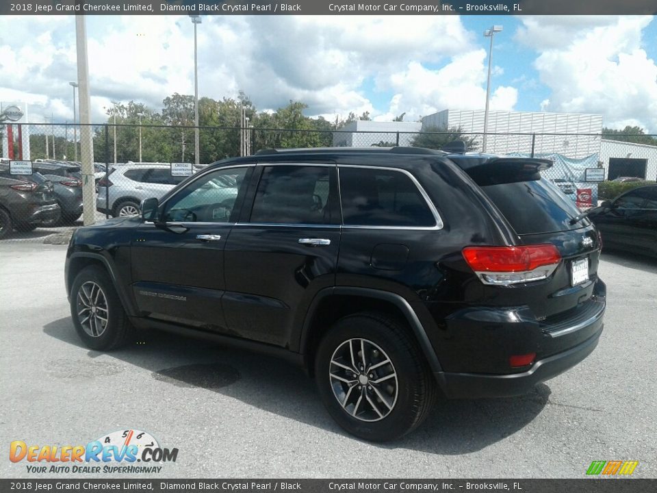 2018 Jeep Grand Cherokee Limited Diamond Black Crystal Pearl / Black Photo #3