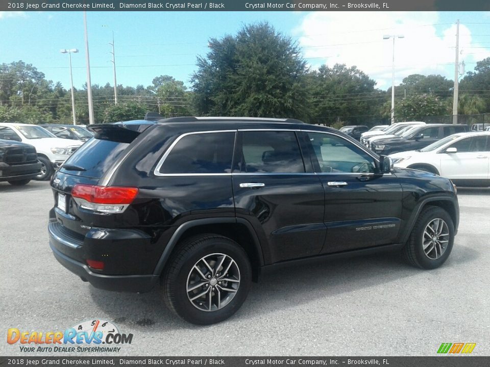 2018 Jeep Grand Cherokee Limited Diamond Black Crystal Pearl / Black Photo #5