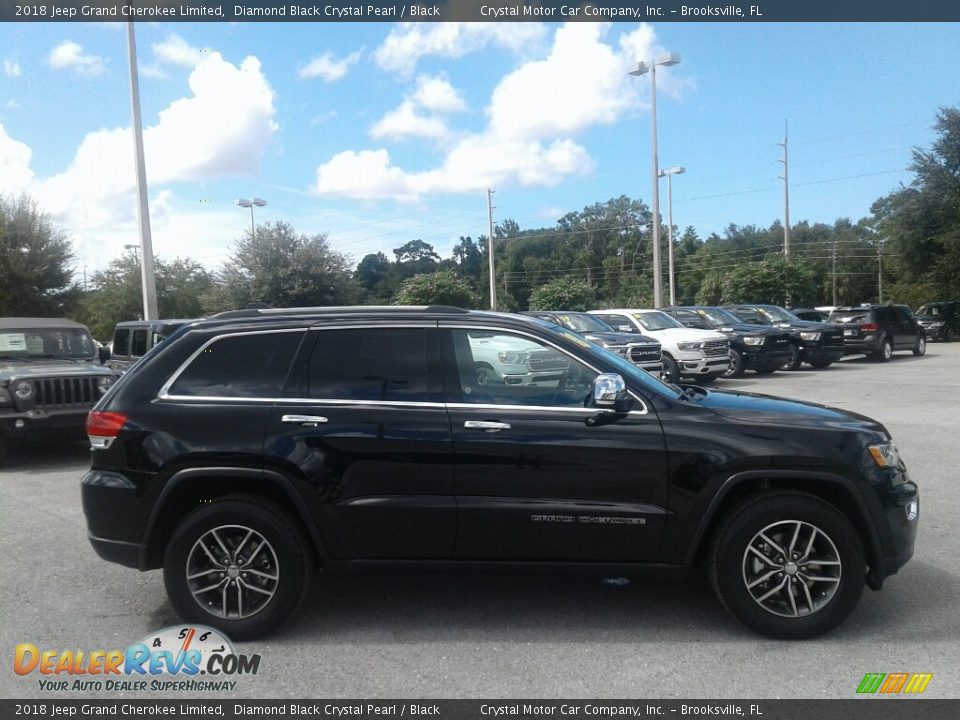 2018 Jeep Grand Cherokee Limited Diamond Black Crystal Pearl / Black Photo #6