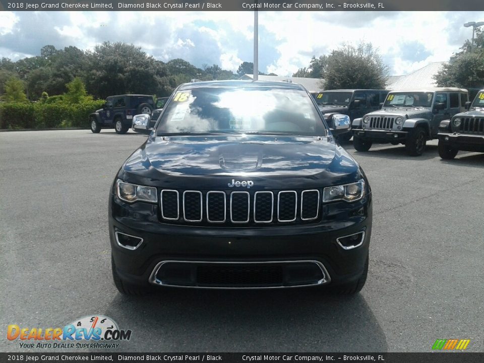 2018 Jeep Grand Cherokee Limited Diamond Black Crystal Pearl / Black Photo #8
