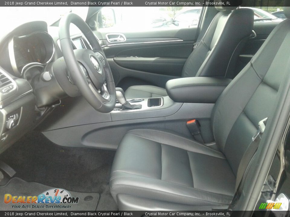 2018 Jeep Grand Cherokee Limited Diamond Black Crystal Pearl / Black Photo #9