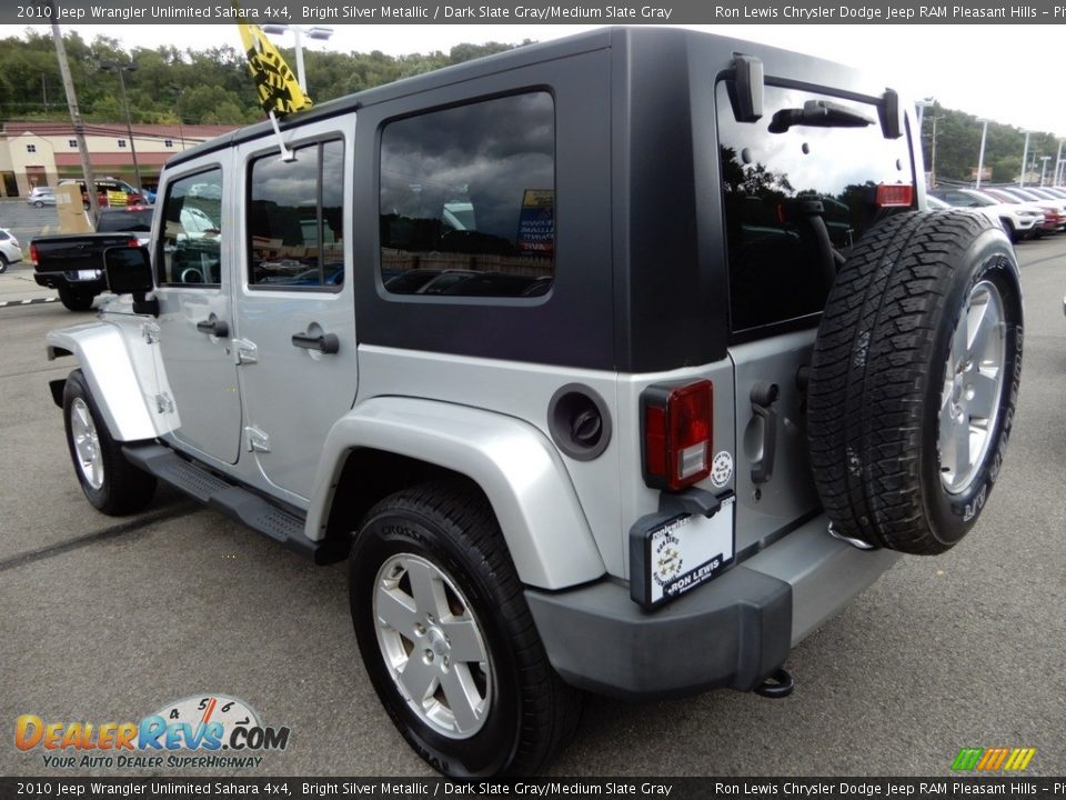 2010 Jeep Wrangler Unlimited Sahara 4x4 Bright Silver Metallic / Dark Slate Gray/Medium Slate Gray Photo #3