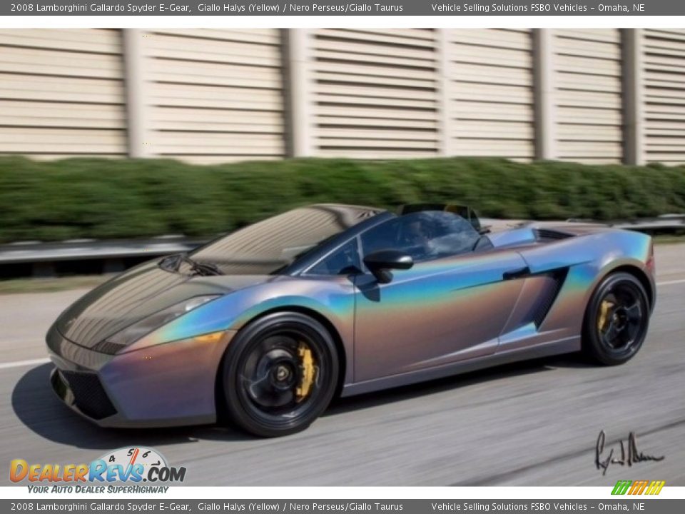 2008 Lamborghini Gallardo Spyder E-Gear Giallo Halys (Yellow) / Nero Perseus/Giallo Taurus Photo #1