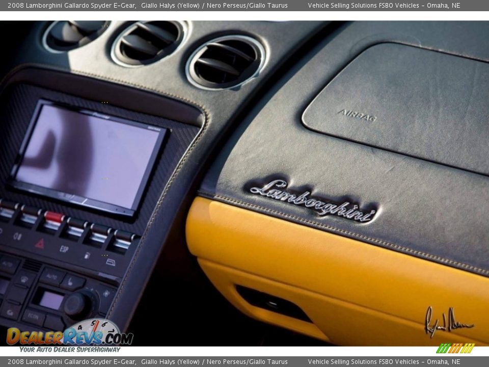 2008 Lamborghini Gallardo Spyder E-Gear Giallo Halys (Yellow) / Nero Perseus/Giallo Taurus Photo #3