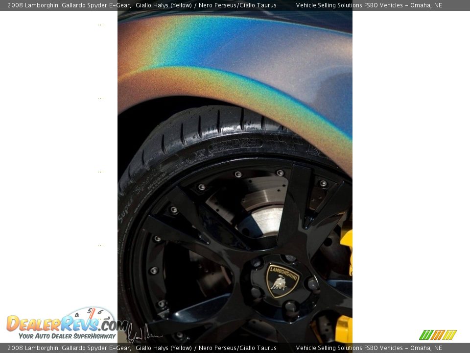 2008 Lamborghini Gallardo Spyder E-Gear Giallo Halys (Yellow) / Nero Perseus/Giallo Taurus Photo #8
