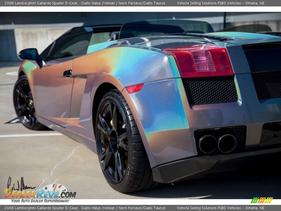 2008 Lamborghini Gallardo Spyder E-Gear Giallo Halys (Yellow) / Nero Perseus/Giallo Taurus Photo #9
