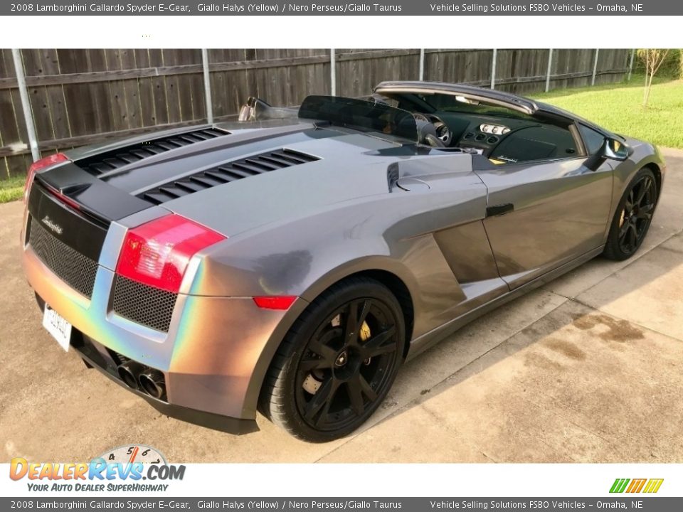2008 Lamborghini Gallardo Spyder E-Gear Giallo Halys (Yellow) / Nero Perseus/Giallo Taurus Photo #19