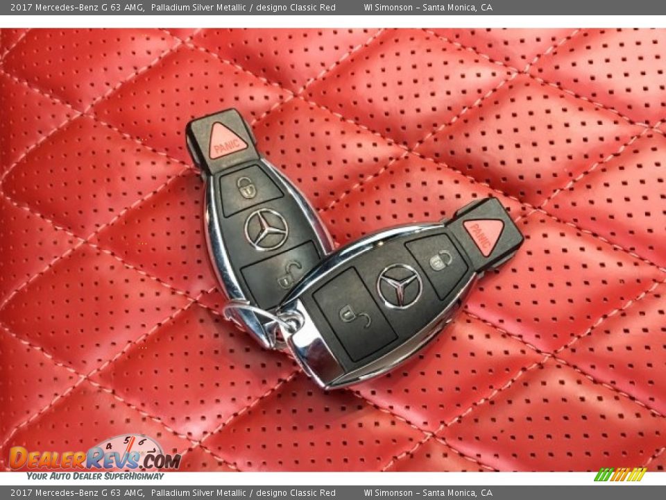 2017 Mercedes-Benz G 63 AMG Palladium Silver Metallic / designo Classic Red Photo #11