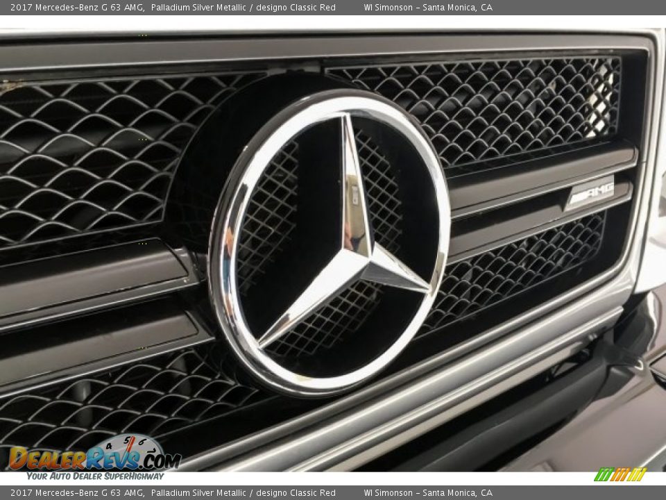2017 Mercedes-Benz G 63 AMG Palladium Silver Metallic / designo Classic Red Photo #34