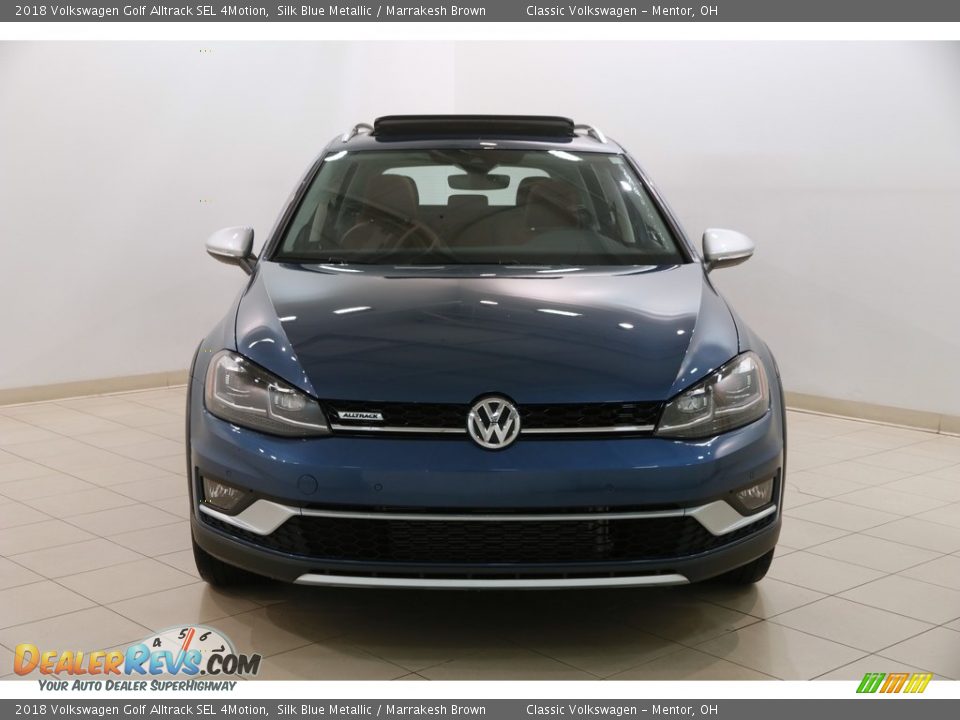 2018 Volkswagen Golf Alltrack SEL 4Motion Silk Blue Metallic / Marrakesh Brown Photo #2