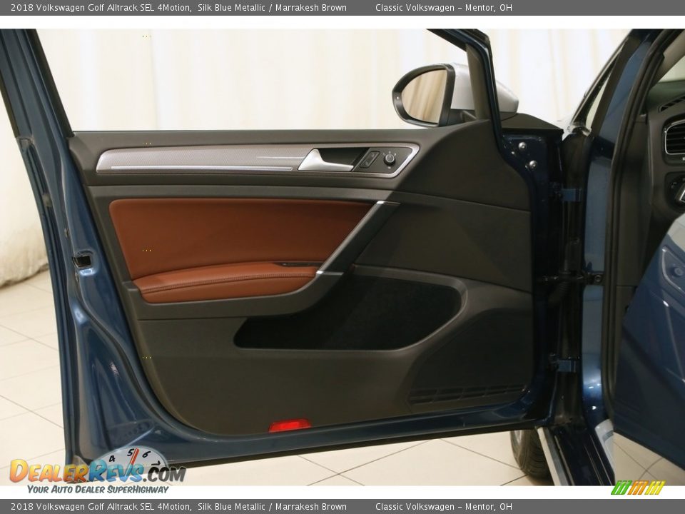 2018 Volkswagen Golf Alltrack SEL 4Motion Silk Blue Metallic / Marrakesh Brown Photo #4
