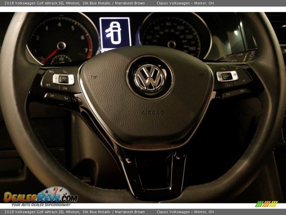 2018 Volkswagen Golf Alltrack SEL 4Motion Silk Blue Metallic / Marrakesh Brown Photo #7