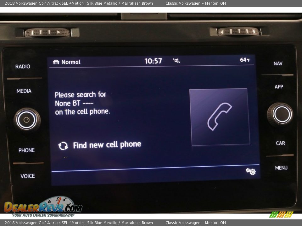 2018 Volkswagen Golf Alltrack SEL 4Motion Silk Blue Metallic / Marrakesh Brown Photo #12