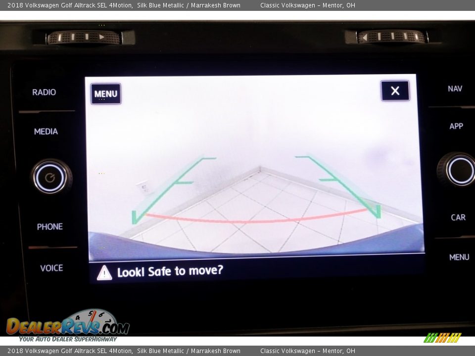 2018 Volkswagen Golf Alltrack SEL 4Motion Silk Blue Metallic / Marrakesh Brown Photo #14