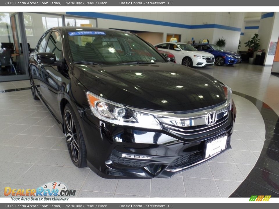 2016 Honda Accord Sport Sedan Crystal Black Pearl / Black Photo #6
