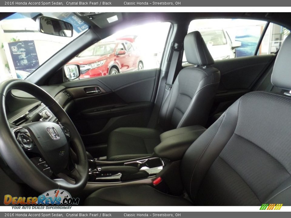 2016 Honda Accord Sport Sedan Crystal Black Pearl / Black Photo #16