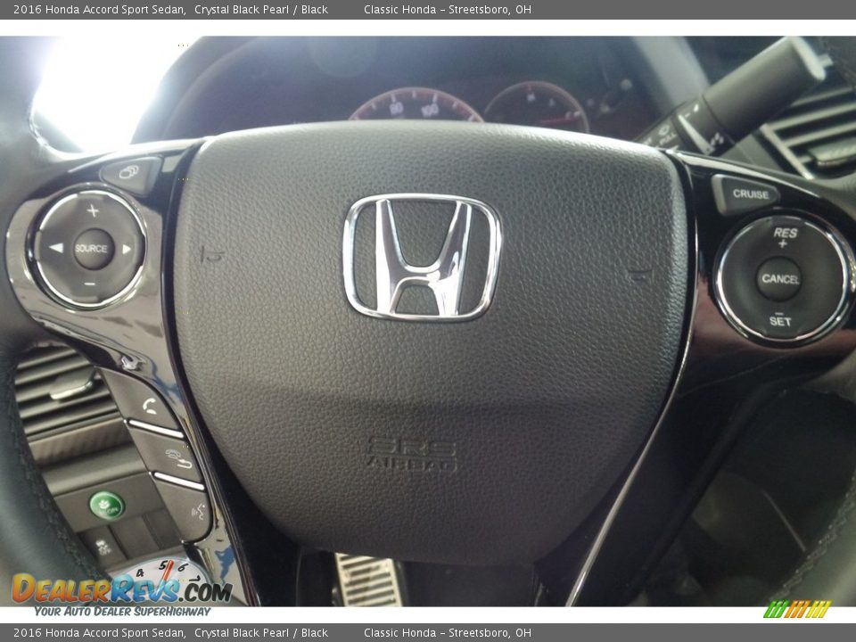 2016 Honda Accord Sport Sedan Crystal Black Pearl / Black Photo #22
