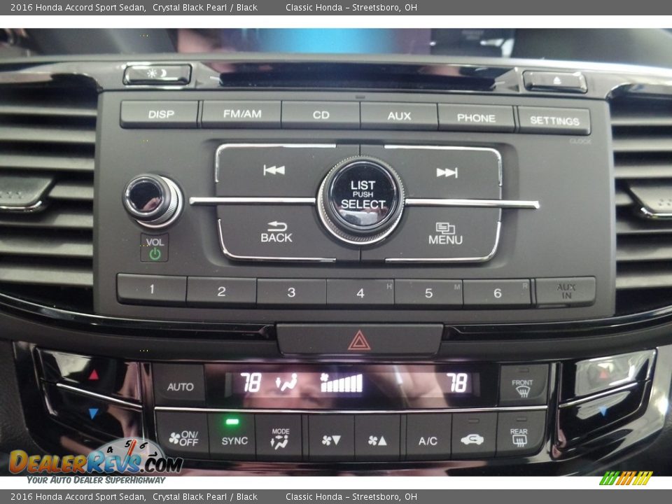 2016 Honda Accord Sport Sedan Crystal Black Pearl / Black Photo #26