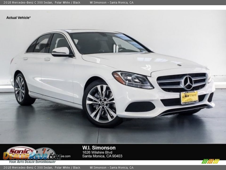 2018 Mercedes-Benz C 300 Sedan Polar White / Black Photo #1