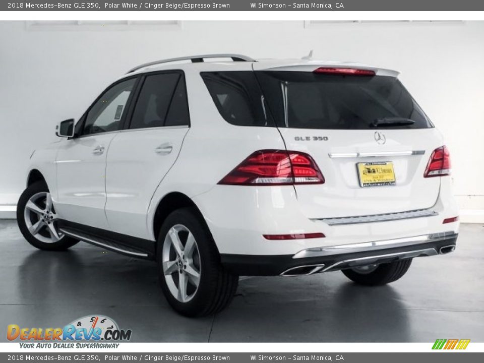 2018 Mercedes-Benz GLE 350 Polar White / Ginger Beige/Espresso Brown Photo #2