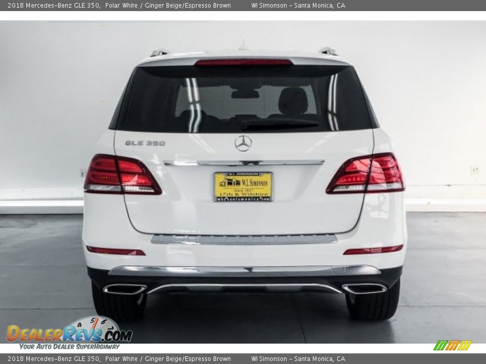 2018 Mercedes-Benz GLE 350 Polar White / Ginger Beige/Espresso Brown Photo #3