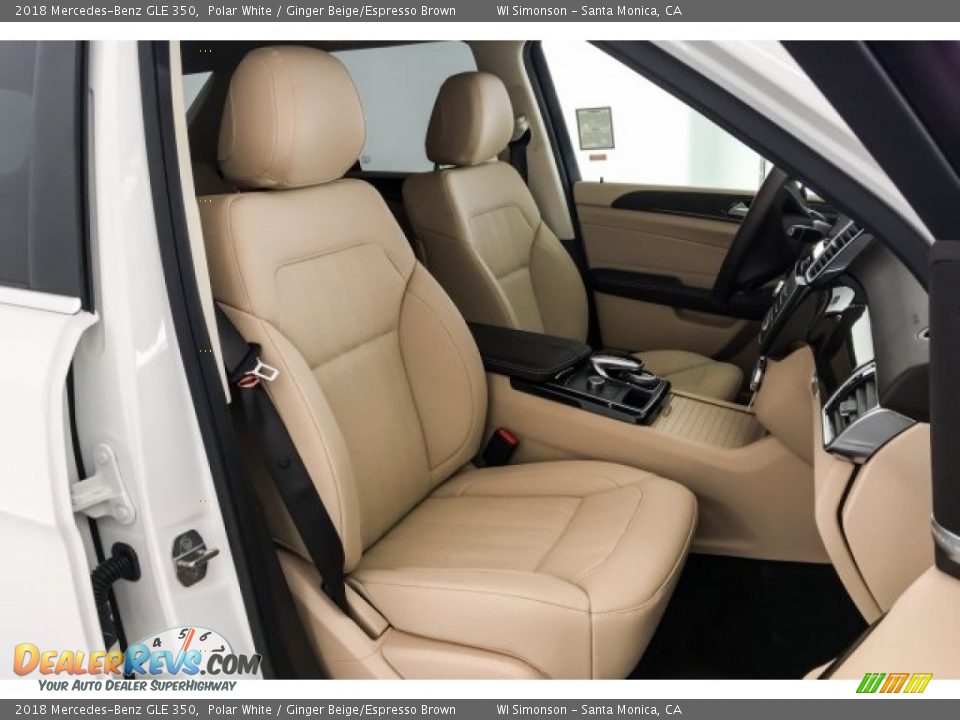 2018 Mercedes-Benz GLE 350 Polar White / Ginger Beige/Espresso Brown Photo #5