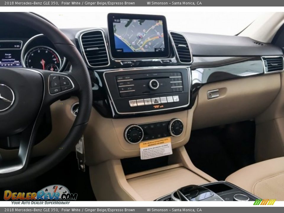 2018 Mercedes-Benz GLE 350 Polar White / Ginger Beige/Espresso Brown Photo #6