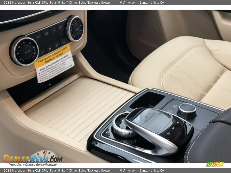 2018 Mercedes-Benz GLE 350 Polar White / Ginger Beige/Espresso Brown Photo #7