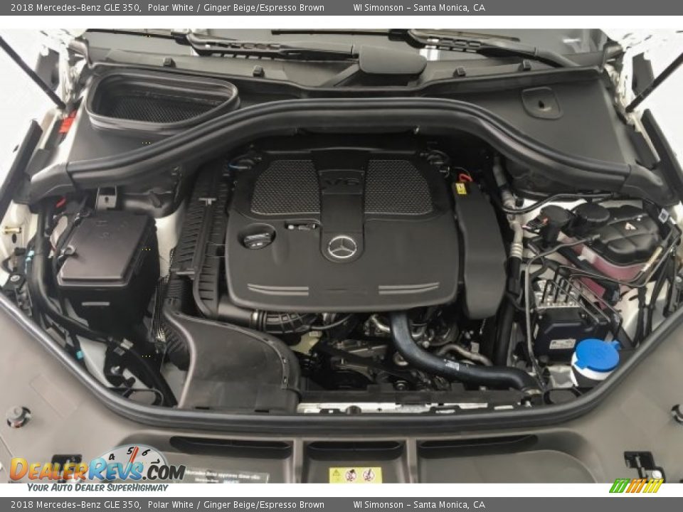 2018 Mercedes-Benz GLE 350 Polar White / Ginger Beige/Espresso Brown Photo #8