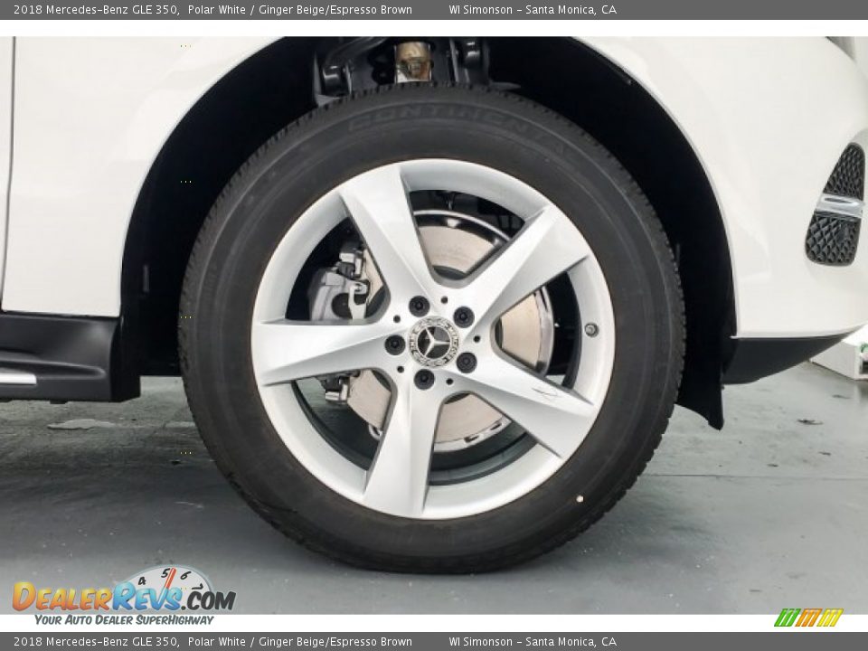 2018 Mercedes-Benz GLE 350 Polar White / Ginger Beige/Espresso Brown Photo #9