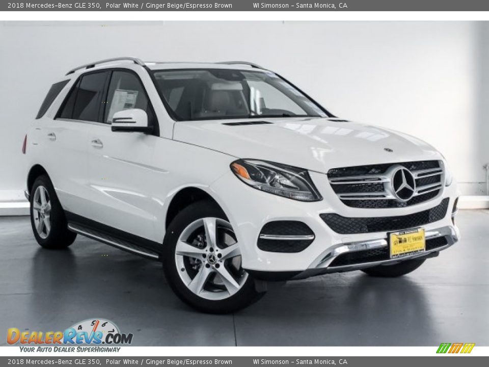 2018 Mercedes-Benz GLE 350 Polar White / Ginger Beige/Espresso Brown Photo #12