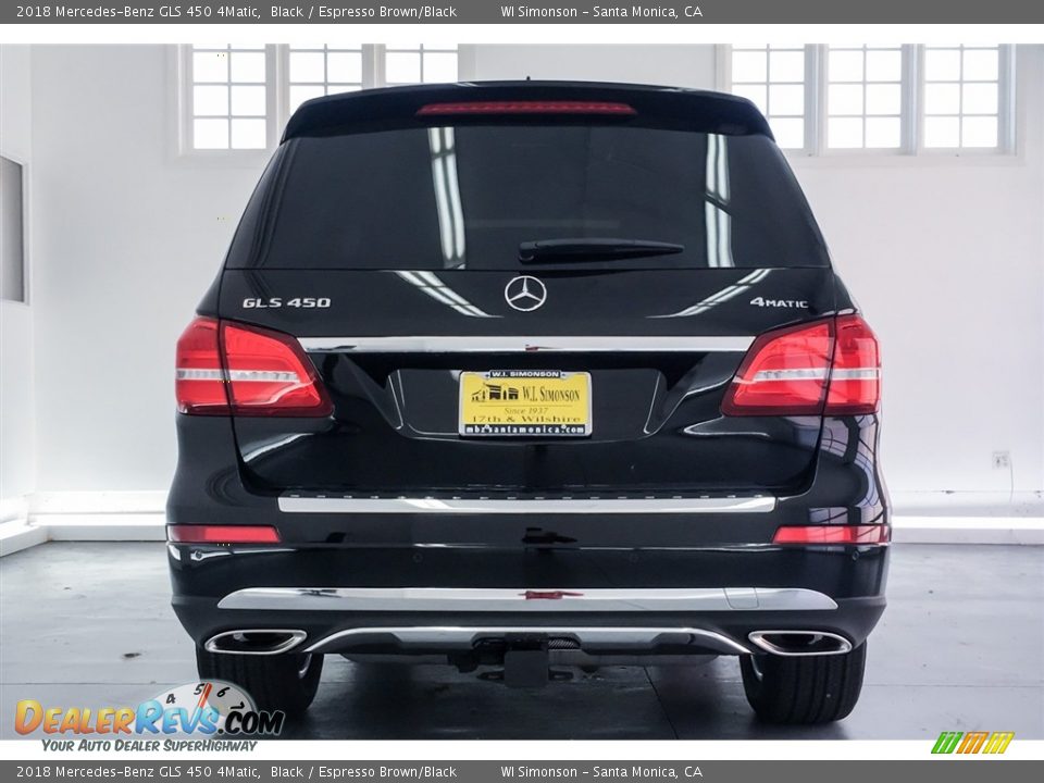 2018 Mercedes-Benz GLS 450 4Matic Black / Espresso Brown/Black Photo #3