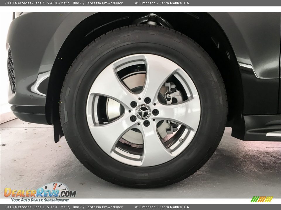 2018 Mercedes-Benz GLS 450 4Matic Black / Espresso Brown/Black Photo #9