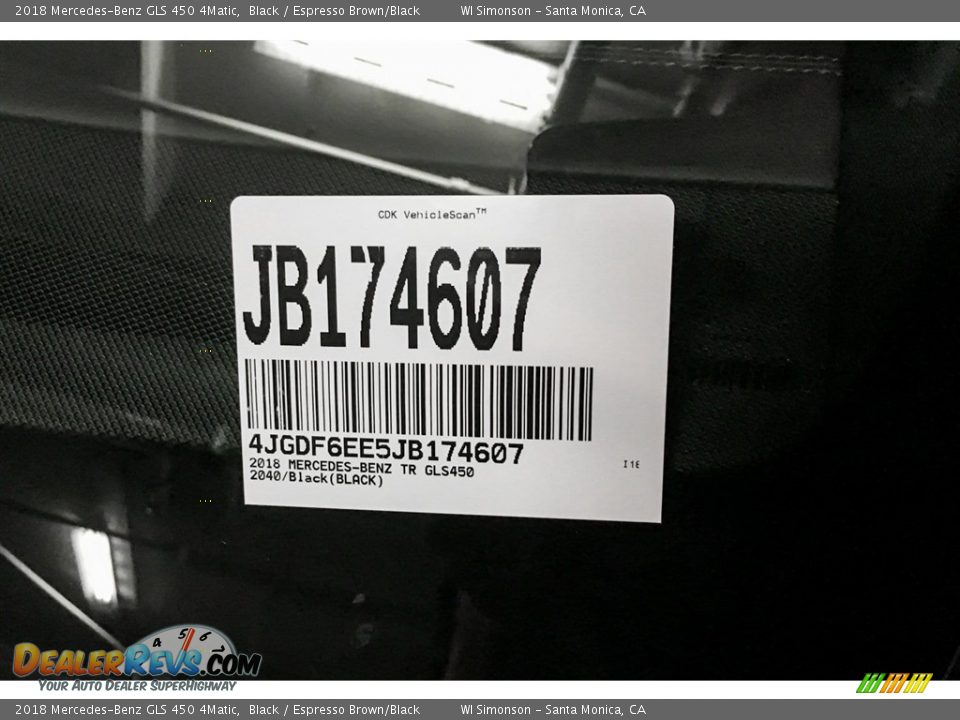 2018 Mercedes-Benz GLS 450 4Matic Black / Espresso Brown/Black Photo #11