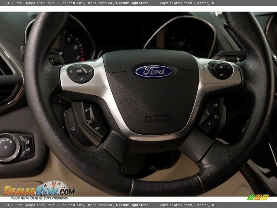 2014 Ford Escape Titanium 2.0L EcoBoost 4WD White Platinum / Medium Light Stone Photo #7