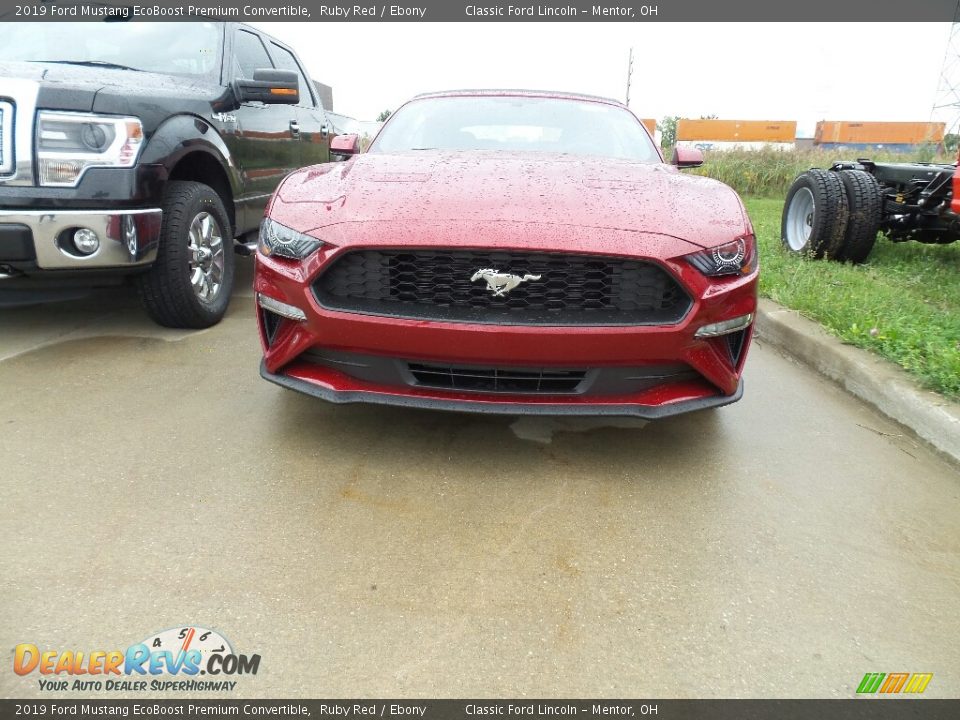 2019 Ford Mustang EcoBoost Premium Convertible Ruby Red / Ebony Photo #2