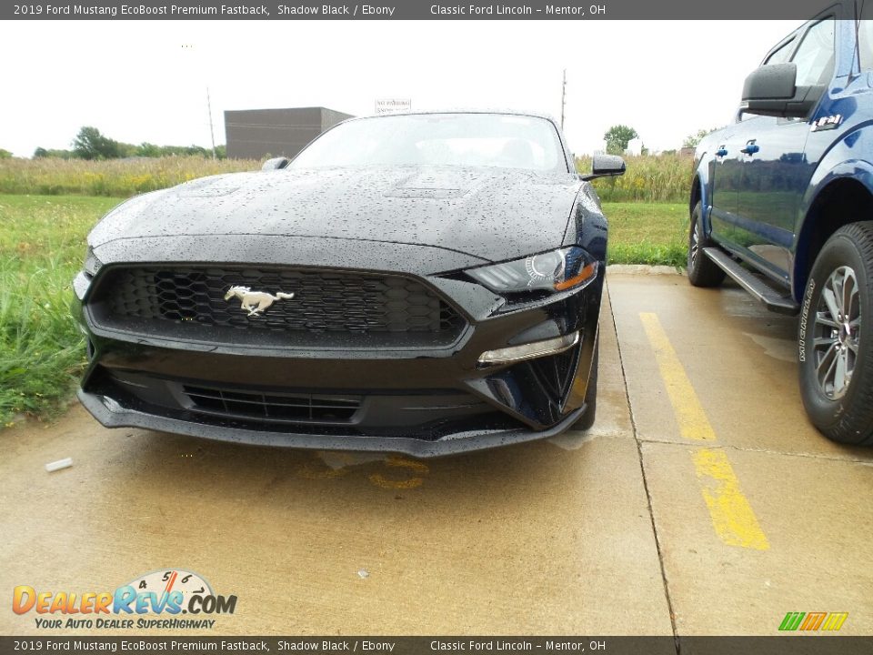 2019 Ford Mustang EcoBoost Premium Fastback Shadow Black / Ebony Photo #1