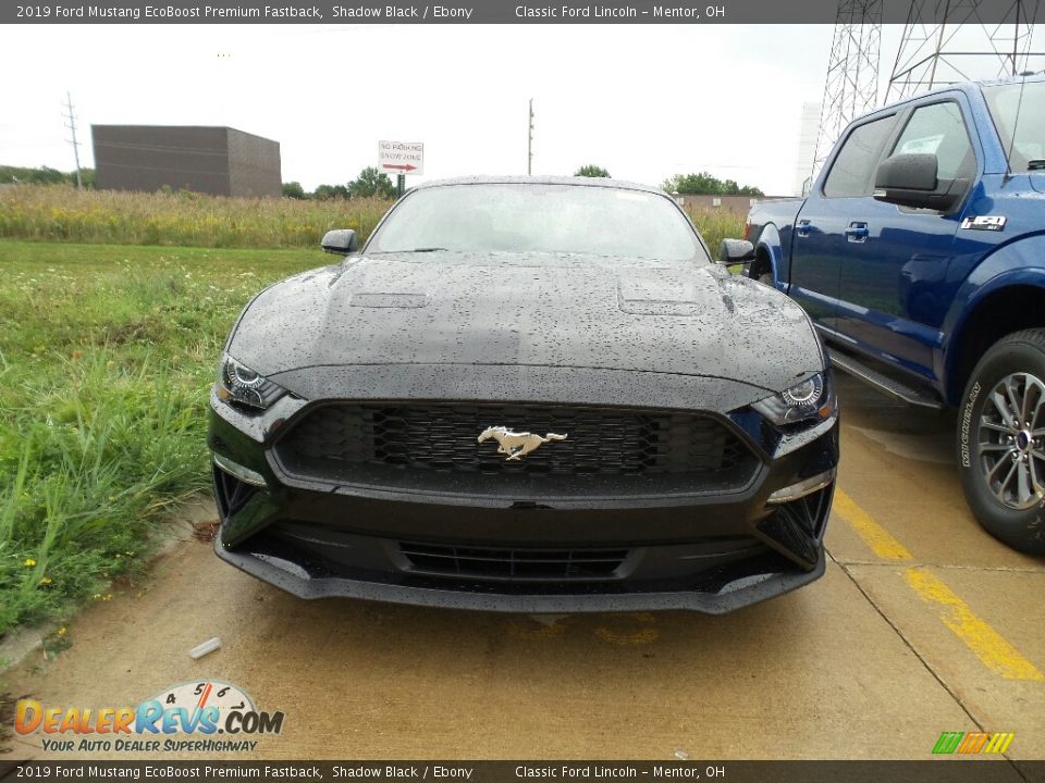 2019 Ford Mustang EcoBoost Premium Fastback Shadow Black / Ebony Photo #2