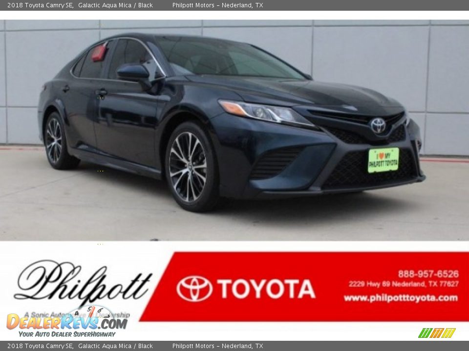 2018 Toyota Camry SE Galactic Aqua Mica / Black Photo #1