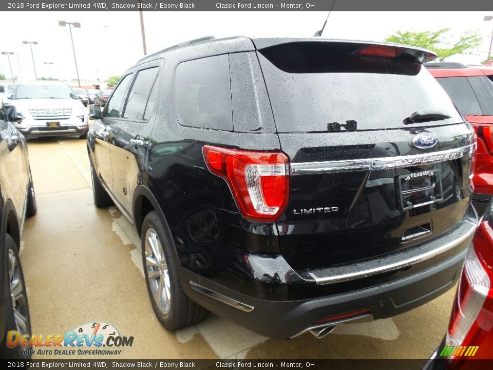 2018 Ford Explorer Limited 4WD Shadow Black / Ebony Black Photo #3