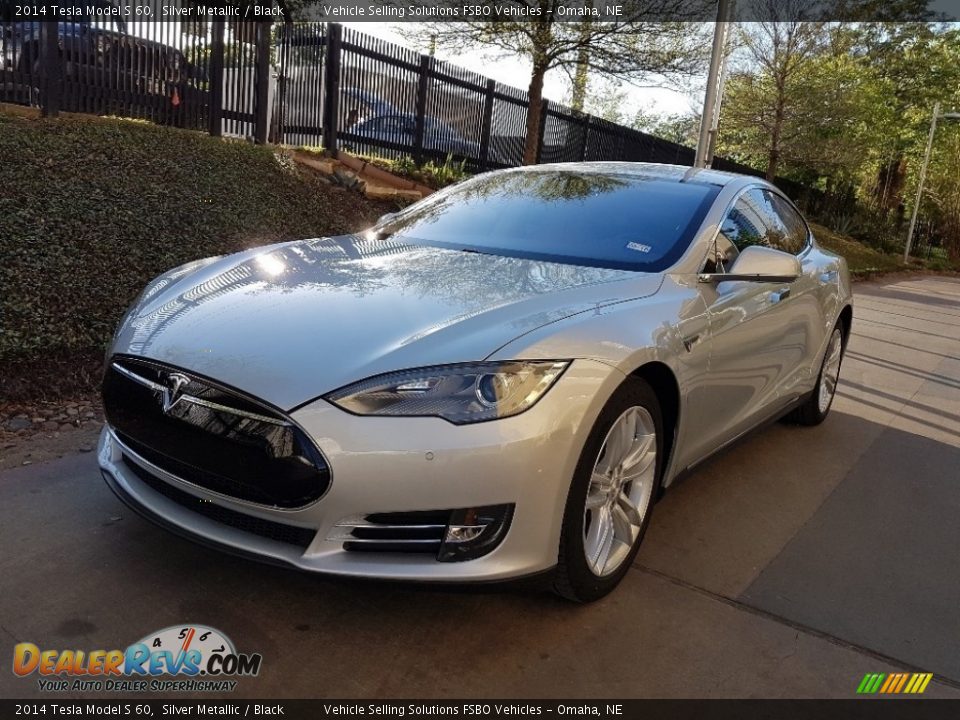 2014 Tesla Model S 60 Silver Metallic / Black Photo #1