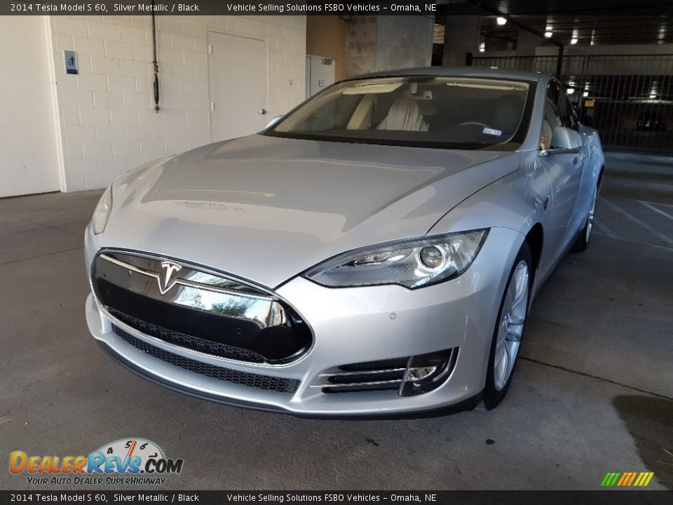 2014 Tesla Model S 60 Silver Metallic / Black Photo #7