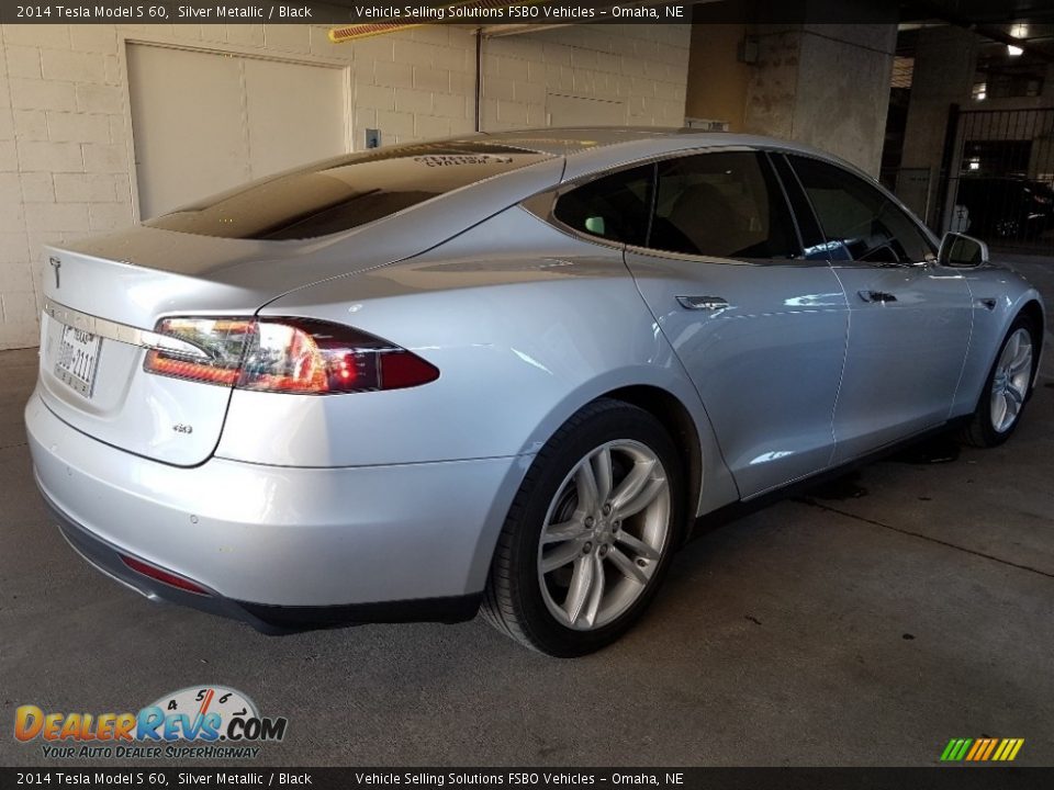 2014 Tesla Model S 60 Silver Metallic / Black Photo #9